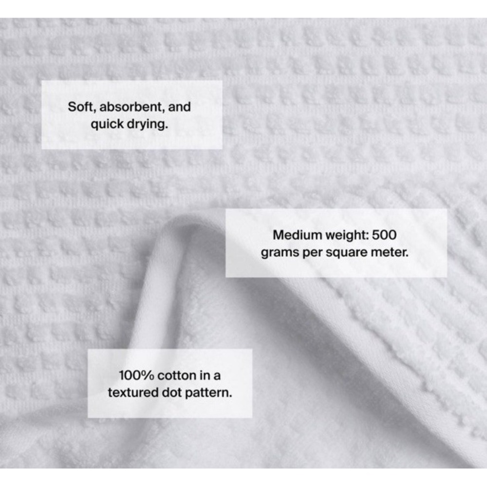 Parachute Bath Towel Terry Dot White - Target - Picture 2 of 7